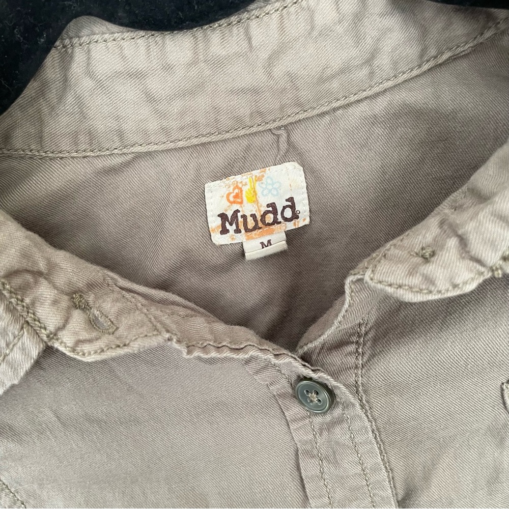 MUDD | Olive Green Button Up Shirt | Size Medium - Picture 9 of 9